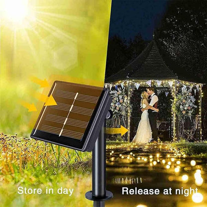 2 Pack Fairy Lights Solar Operated -39ft 100 LED Silver Wire String Lights Waterproof Mini Firefly Lights for Bedroom, Wedding, Mason Jars, DIY, Crafts, Christmas Garlands, Party Decor
