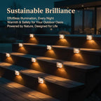 6-Pack Warm White Solar Path Lights, Outdoor Driveway LED