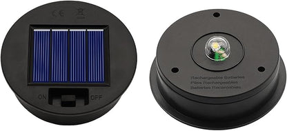 YJFWAL 1P Solar Light Replacement Top(Top Size 3.15 inch, Bottom Size 2.76 inch) LED Solar Panel Lantern Lid Lights for Lanterns Garden Patio Decor(Warm White)