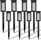 8-Pack Solar Pathway Lights, IP65 Waterproof LED Driveway Lights