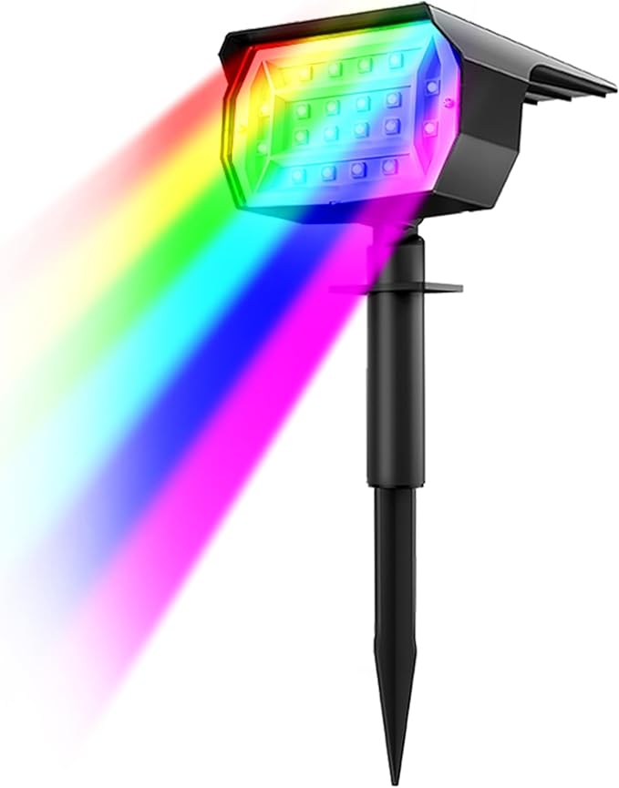 Solar Yard Spotlights, 7-Mode Waterproof