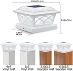 Solar Post Cap Lights 4-Pack, Waterproof LED