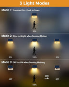 Bright Solar Deck Lights 4-Pack, Motion Sensor LED