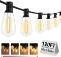 120ft Edison Bulb Patio String Lights, Waterproof