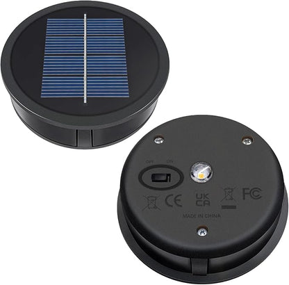 AA 600mAh Solar Lights Replacement Top Parts, Solar Panel for Outdoor Garden Lanterns or DIY Solar Lantern Warm White LED (1Pack)