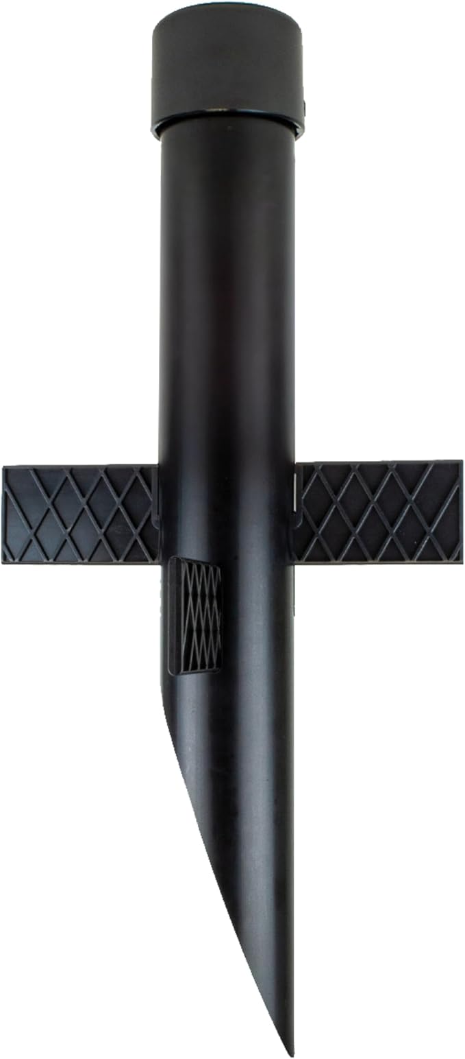 Newhouse Lighting MPOST17 2.5-Inch Outdoor Mounting Post with Cap and Stabilizing Wings for Landscape Flood Lights, Black, 17.63