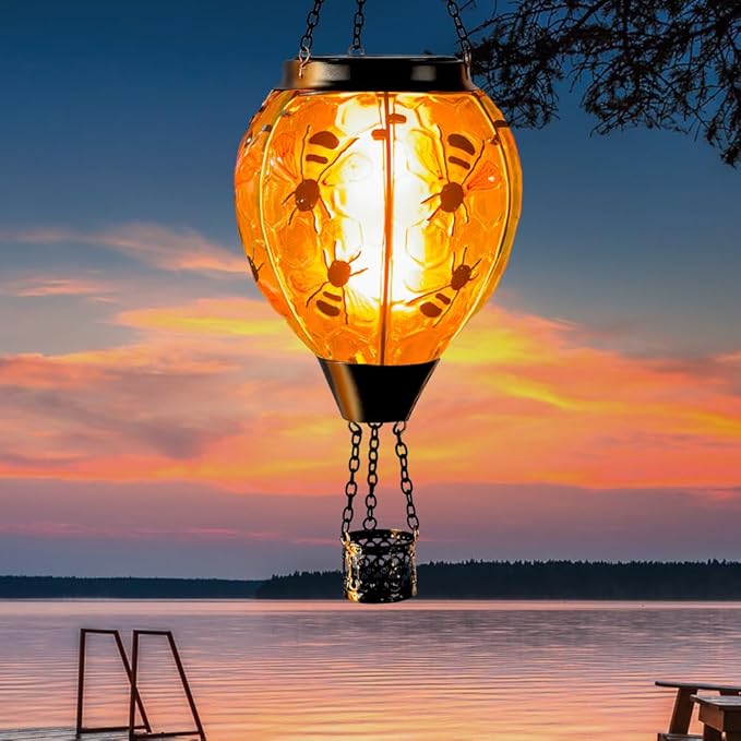Bee Solar Hanging Lanterns, Classic Garden Decor