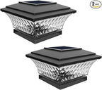 Warm White Patio Post Cap Lights, Solar LED