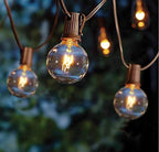 25ft Brown String Lights for Patio, Waterproof LED