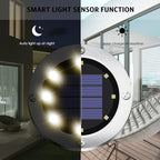 12-Pack Flat Solar Landscape Lights, Waterproof LED