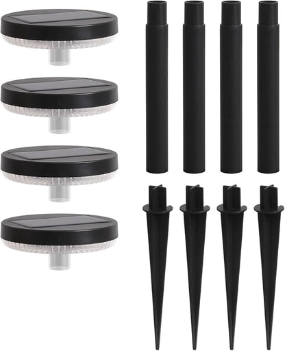 DAWALIGHT Solar Path Lights 4 Pack, IP65 Waterproof Outdoor Pathway Lights 3000K Warm White, Solares Yard Lights for Garden Landscape Walkway Patio Decor