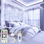 8ft White String Lights for Backyard, Waterproof LED