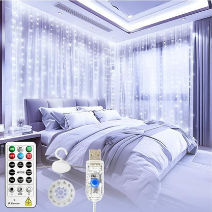 8ft White String Lights for Backyard, Waterproof LED