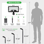 8-Pack Black Solar Path Lights, Outdoor Garden LED
