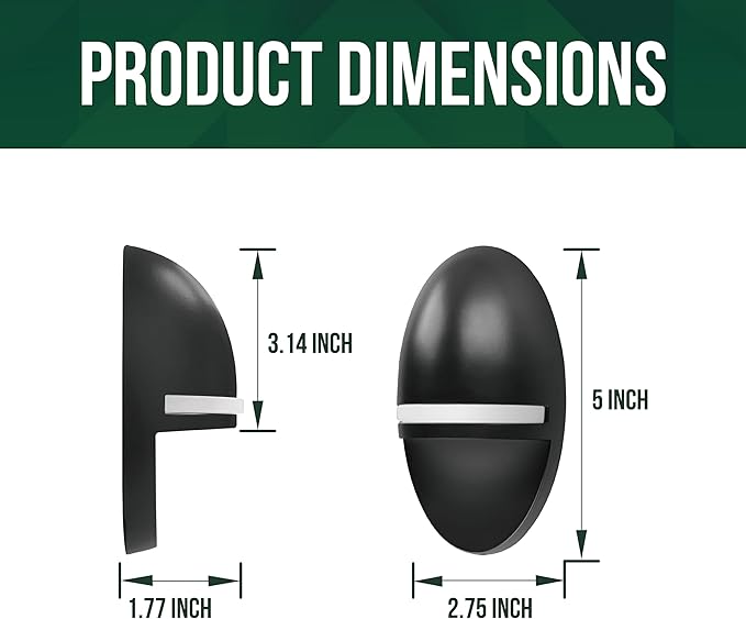 GKOLED 2-Pack Low Voltage LED Post Light, Outdoor Waterproof Landscape Deck Lights with 2W Integrated LED Chips, 9-15V AC/DC, 3000K, Die-cast Aluminum, Matte Black Powder Coated Finish