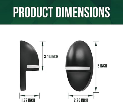 GKOLED 2-Pack Low Voltage LED Post Light, Outdoor Waterproof Landscape Deck Lights with 2W Integrated LED Chips, 9-15V AC/DC, 3000K, Die-cast Aluminum, Matte Black Powder Coated Finish