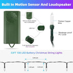 33ft Christmas LED String Lights, Waterproof Timer Lights