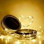 Mason Jar Lid Fairy Lights 12-Pack, Solar Patio LED
