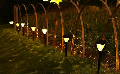 Elevon 12 Pack Solar Light Outdoor Waterproof, Warm White Pathway Lights Solar Powered, Landscape Lighting, Christmas Pathway Lights for Decor, Patio, Garden
