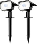RGB Color-Changing Solar Spotlights, Waterproof Yard LED