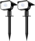 RGB Color-Changing Solar Spotlights, Waterproof Yard LED