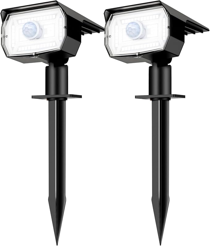 RGB Color-Changing Solar Spotlights, Waterproof Yard LED