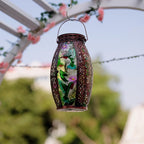 Metal Hummingbird Solar Lanterns for Backyard, Waterproof LED