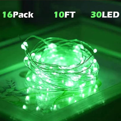 Christmas Fairy Lights 16-Pack, 10ft 30 LED Battery Twinkle Lights