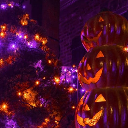 Halloween Patio String Lights, 16ft 50 LED Waterproof