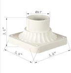 Solar Post Cap Lights, White Waterproof