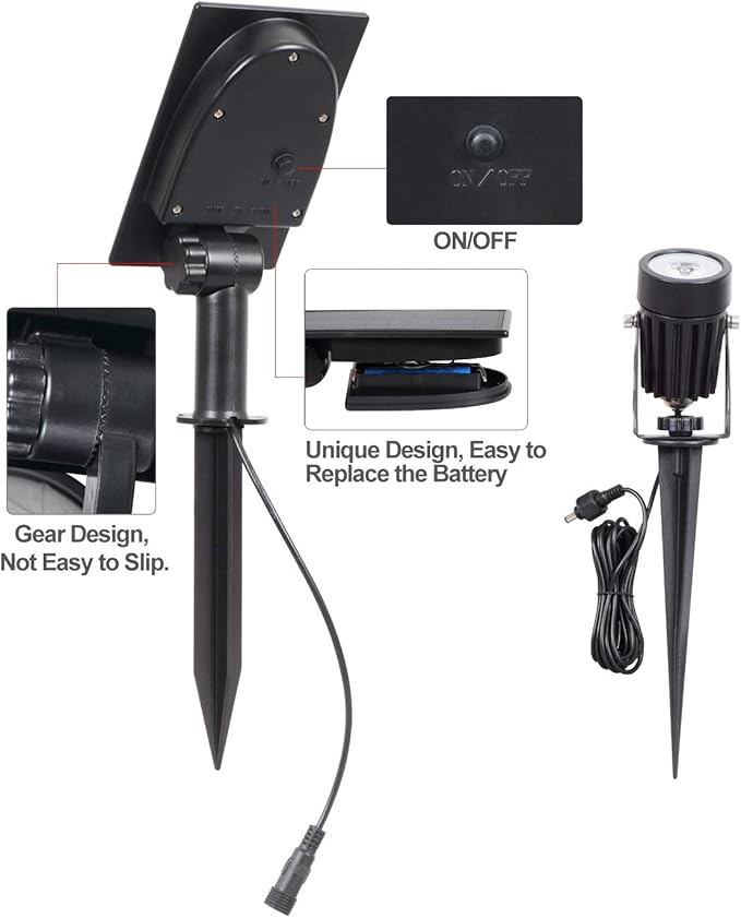 Solar Wall Spotlights, Waterproof