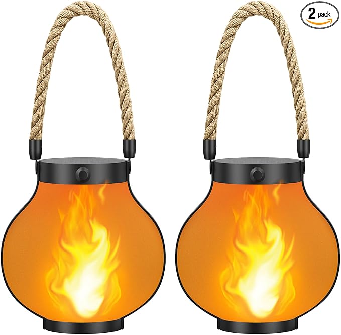 Courtyard Solar Lantern Set, Elegant Patio Lighting