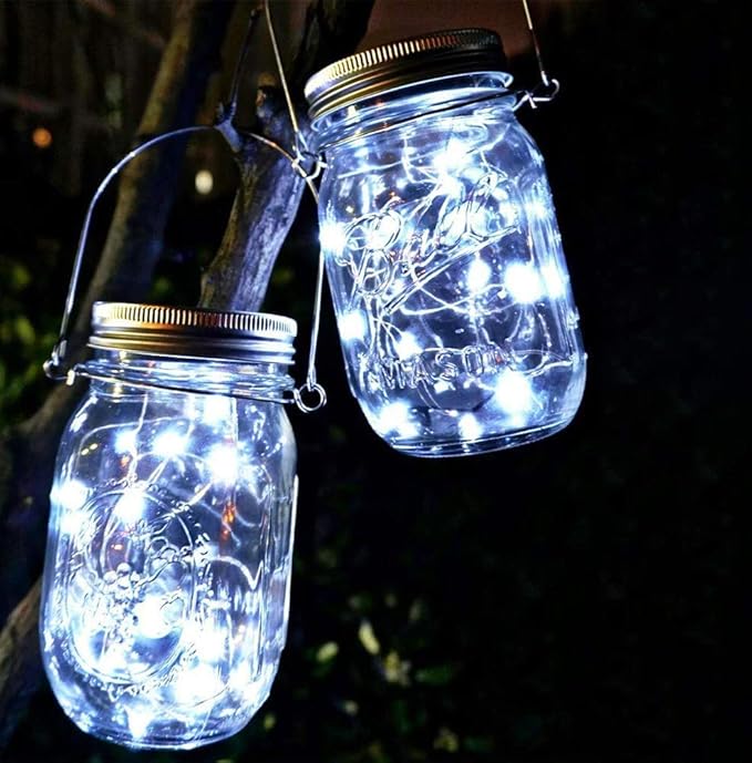4-Pack 20ft Christmas LED String Lights, Waterproof Timer Lights