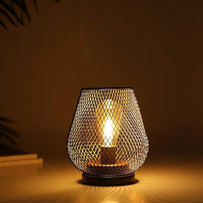 Hanging Solar Lantern Set, Rustic Patio Lighting