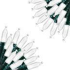 2-Pack 20 LED Christmas Twinkle Lights, 8ft Waterproof for Yard