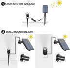 Solar Wall Spotlights, Waterproof