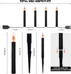 Black Solar Path Lights, Outdoor Walkway LED
