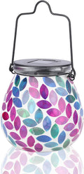Mosaic Solar Lantern Set, Charming Porch Lighting