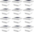 Cool White Solar Fence Post Caps 12-Pack, Patio LED