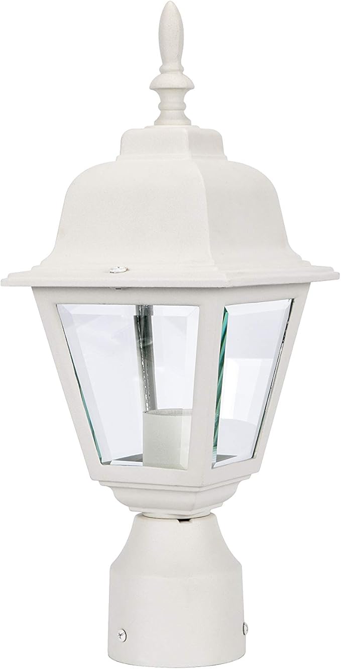 Pole Lantern for Outdoor Posts, White Waterproof