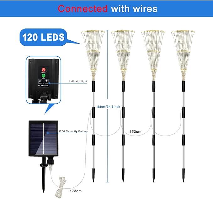 4-Pack Solar Landscape Lights for Garden