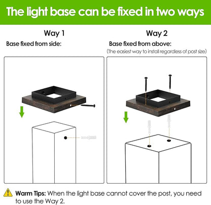 Mlambert 8 Pack Solar Post Lights Outdoor, Waterproof Fence Cap Lights for Deck, 4x4 6x6 Wooden Vinyl Outdoor Light with Shinning Effect, Brown