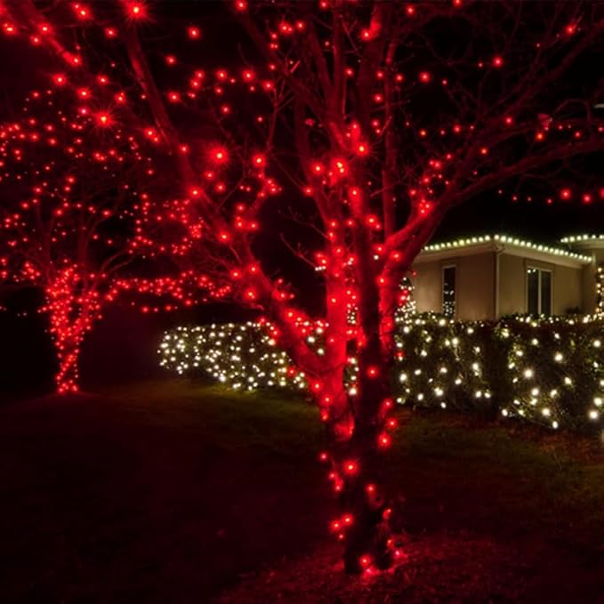 50 LED Christmas Twinkle Lights, 16ft Waterproof for Yard