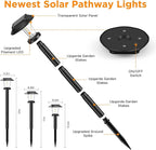 Solar Garden Path Lights 12-Pack, IP65 Waterproof