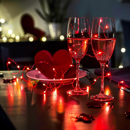 8-Pack Christmas String Lights, 16ft 50 LED Waterproof Twinkle Lights