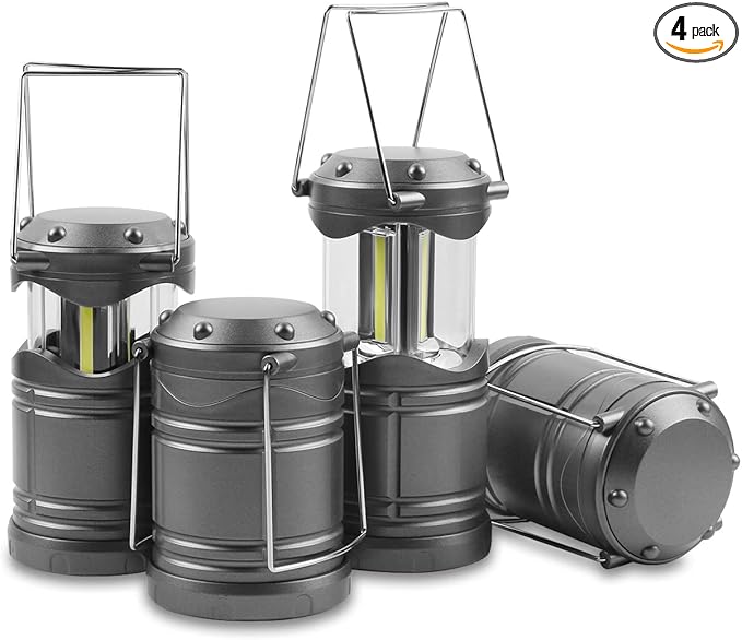 4-Pack Garden Solar Lanterns, Waterproof LED Yard Lights