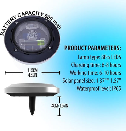 Solar Lights Outdoor,12 Pack Solar Garden Lights for Pathway,Yard,Deck,Lawn,Patio,Walkway,Driveway,Step（Brightwhite）