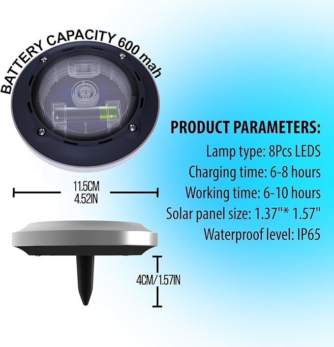 Solar Lights Outdoor,12 Pack Solar Garden Lights for Pathway,Yard,Deck,Lawn,Patio,Walkway,Driveway,Step（Blue）