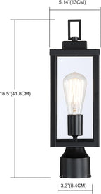 Pole Lantern for Outdoor Posts, Waterproof