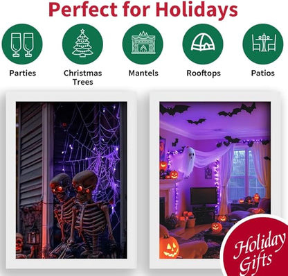 Halloween Porch String Lights, 18ft 50 LED Waterproof